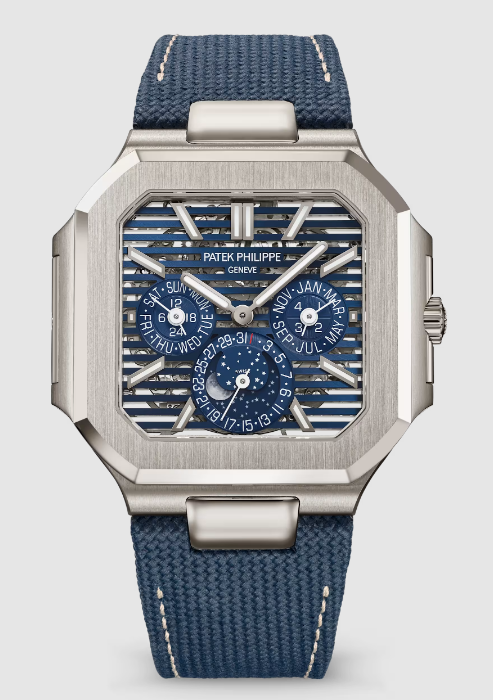 Review Patek Philippe Cubitus Perpetual Calendar Skeleton Platinum Replica Watch 5840P-001